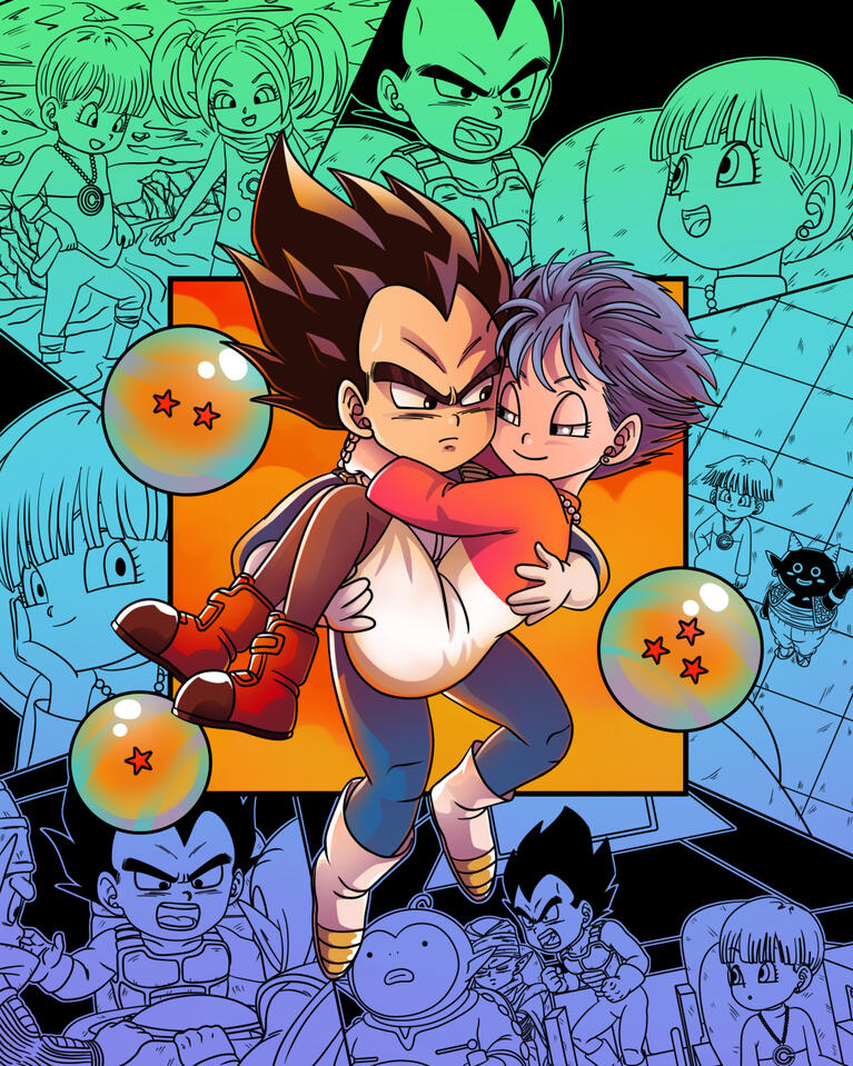 Bulma and Vegeta (mini): Dragon Ball Daima
